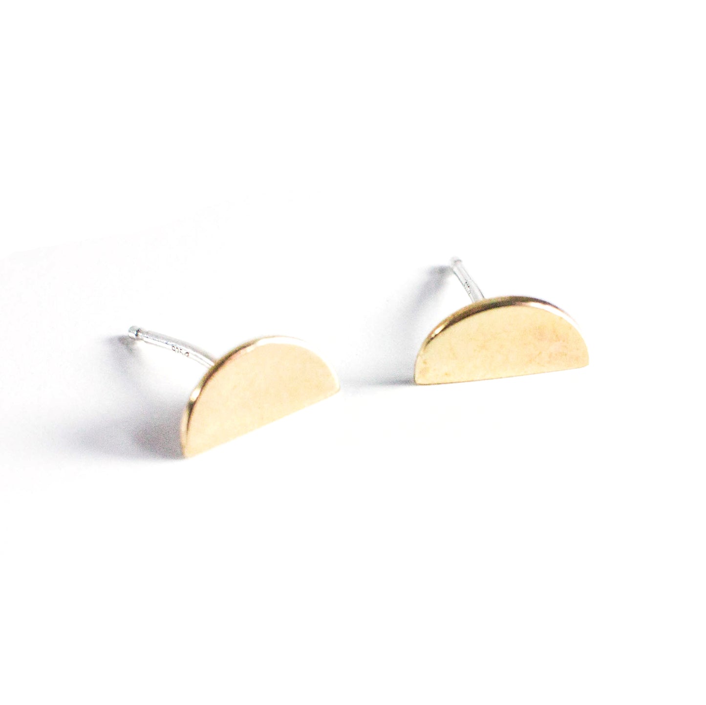 Brass Half-Circle Studs